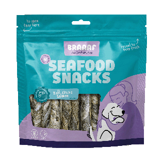 Braaaf Seafood Bâtonnets roulés au saumon - 12 cm (175 g)