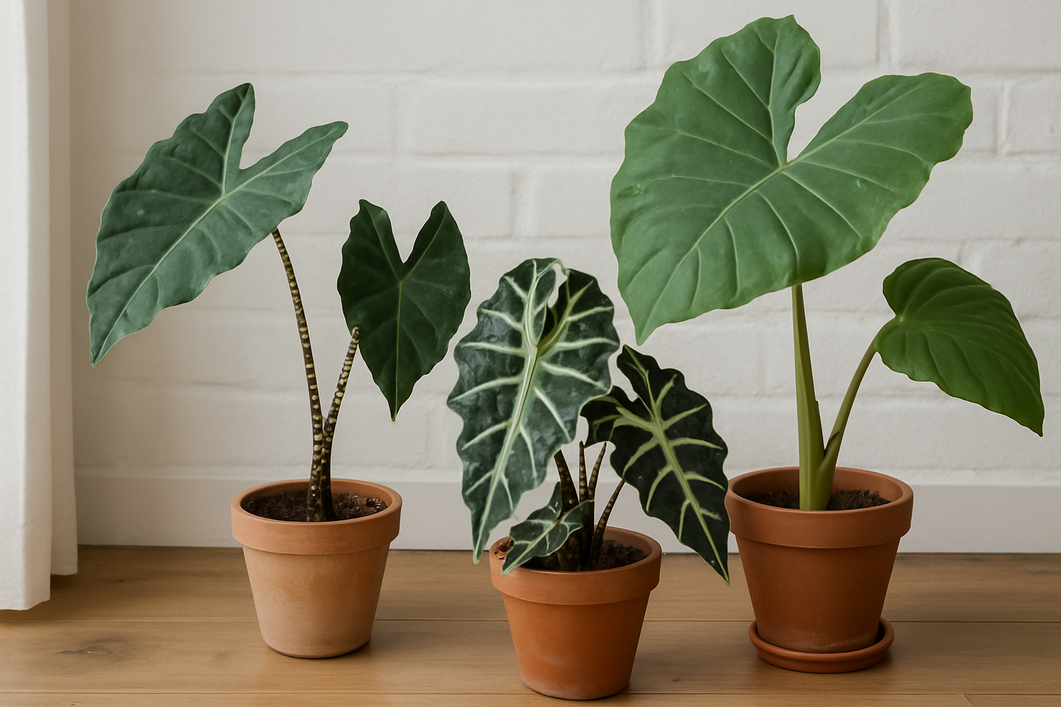 Populaires espèces d'Alocasia et leurs caractéristiques